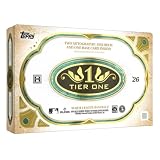 2026 Topps Tier 1 Baseball – Premium-Hobbybox – 2 Autogrammkarten – 1 Relikt – Chance für mehrfach signierte Auto-Karten – übergroße Patches – MLB – Stars, Legenden und Rookies – werkseitig versiegelt