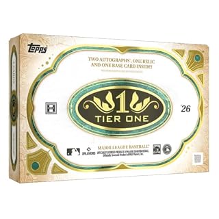 2026 Topps Tier One Baseball - Premium Hobby Box - 2 Autograph Cards - 1 Relic - Chance for Multi Signed Auto Cards - Oversized Patches - MLB - Stars, Legends, and Rookies - Factory Sealed