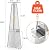 GarveeLife Pyramid Shaped Freestanding Heater, 48000 Btu Patio Heater, Quartz Glass Tube Propane Heater with Removable Table, Wheels, Patio Cover for Commercial & Residential