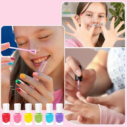 Esmalte de uñas para niños en set de 6 piezas para regalo de cumpleaños 4