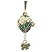 Produktbild danila-souvenirs Fabergé-Stil Ei Anhänger/Charm mit Blumen & Schmetterling 2 cm grün #0679-08