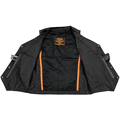 Milwaukee Leather LKM3702 Men's Black Western Style Leather Motorccycle Vest with Buffalo Snaps4