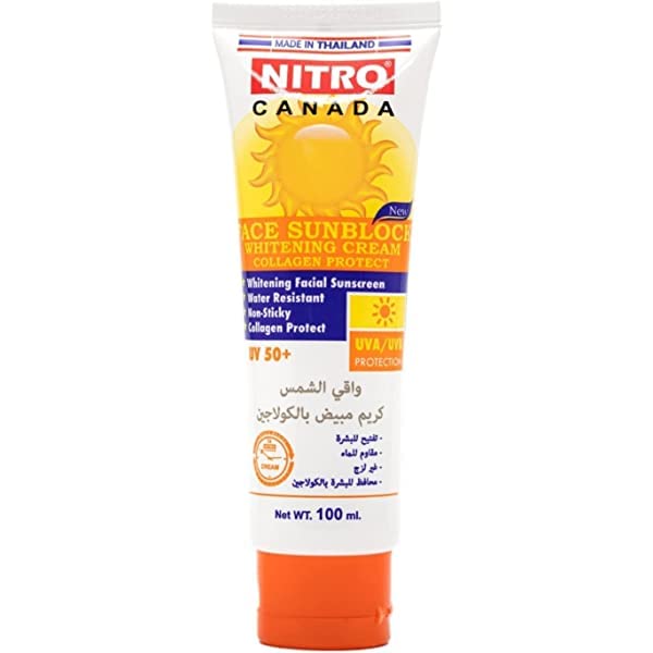 Nitro Canada UV50 Plus Face Sunblock Collagen Protect Whitening Cream