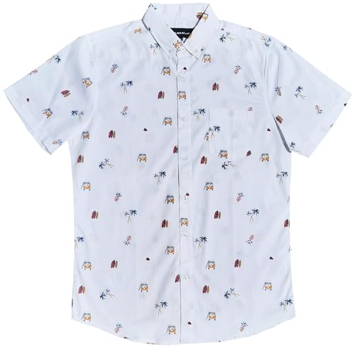 Image of Molokai Surf Button Down Slim Fit Hawaiian Short Sleeve Shirts