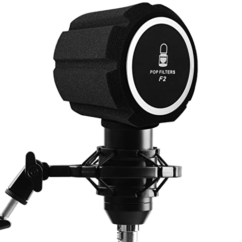 Fanspack Filtro de parabrisas para micrófono - Filtro acústico profesional reutilizable a prueba de sonido grueso y suave Cover