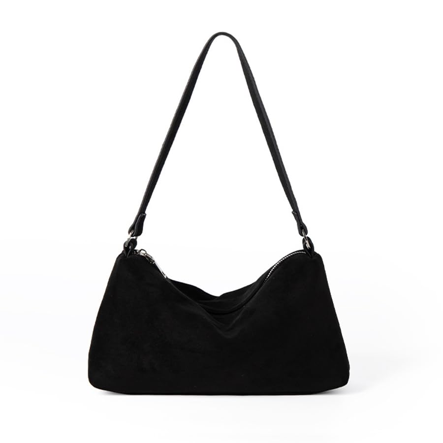 Women Velvet Shoulder Handbag Classic Versatile Underarm Bag Casual Fashion Daily Tote Purse