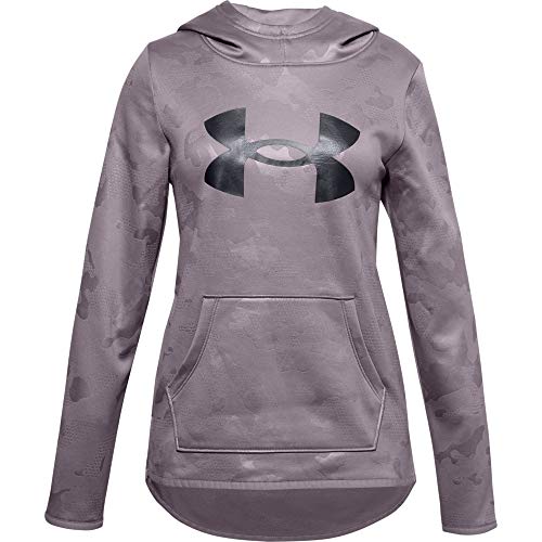 Under Armour Girls' Armour Fleece Big Logo Printed Hoodie , Slate Purple (585)/Black , Youth Large #TOP27