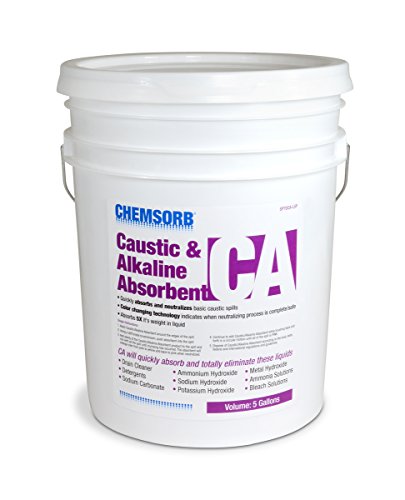 Image of CA - Caustic & Alkaline Neutralizing Absorbent, 5 Gal. Pail, SP70CA-L5P, Fast-Acting Base Neutralizer Absorbent, Safe Color Changing Technology, Silica Free Neutralizer of Caustic Alkalines