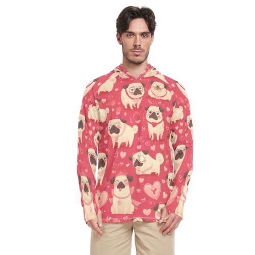 Rash Guard Homme Chiens Bruns à Col Rond pour Pêche et Running
