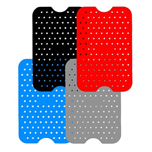 Silicone Air Fryer Liners, Reusable Double Basket Mats, Non-Stick Air Fryer Accessories Basket Mats for Kitchen Tool