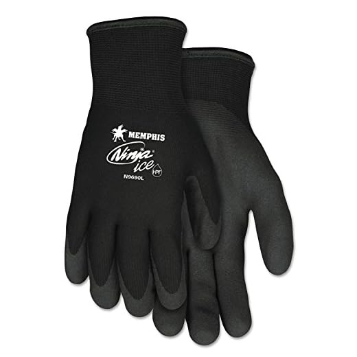 MCR Safety Ninja Ice Gloves, Black, Large