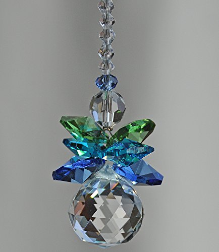 Suncatcher, Crystal Guardian Angel, Rear View Mirror Car Charm, Travel Protection, Rainbow Maker, Crystal Ball Sun Catcher,