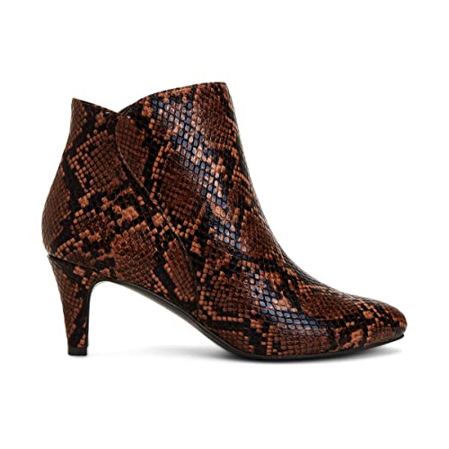 Alfani Womens Harpper Leather Ankle Dress Boots Brown 8 Medium (B,M) #TOP1