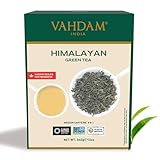 VAHDAM, Green Tea Leaves From Himalayas 170+ Cups (12oz) High Elevation Grown Green Tea Leaves From Himalayas | Pure Unblended Single Origin Green Loose Leaf Tea | Vacuum Sealed