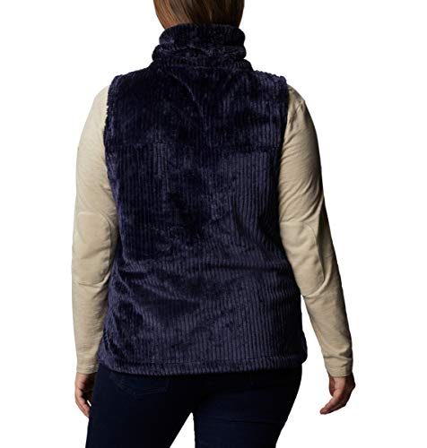 Columbia Women's Fire Side Sherpa Vest, Dark Nocturnal Stripe, 1X Plus #TOP6