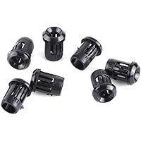 FTVOGUE 50 Piezas de Soporte de luz Shell lámpara de plástico zócalo Titular de diodo Shell Clip Bisel Montaje LED titulares Panel Pantalla Negro (3 mm)