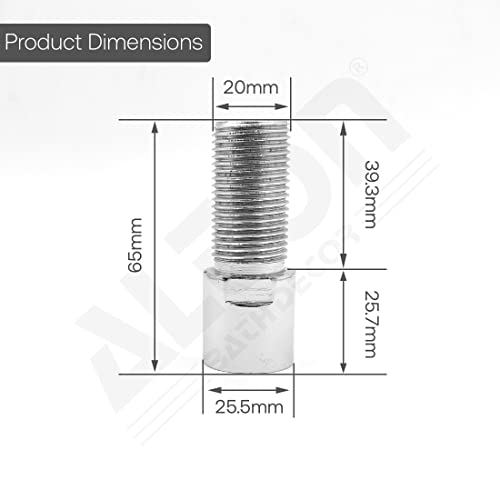 Image of ALTON ALD325, Brass 2.5 - INCH Extension Nipple, Pack of 2 (Silver)