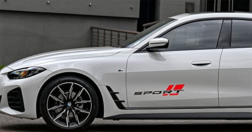 Congcong Sports Decal Advanced Automotive Vinyl Decal (2 Pieces)  (Black Red) #TOP1