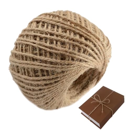 Ficelle de Jute - 50 m Ficelle De Suspension pour Ornements - Corde de Jute pour Artisanat - pour Emballage De Cadeaux Et Produits Jardiniers Agriculteurs Organisateurs De Mariage