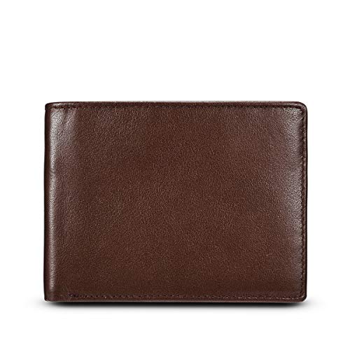 KALMORE Men's RFID Blocking Multi-Card Travel Bifold Genuine Leather Wallet