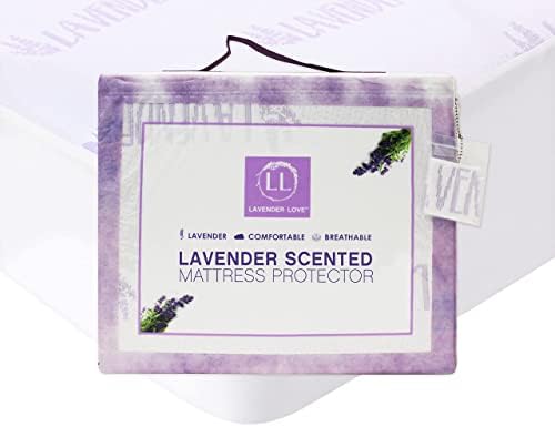 Comfort Lab Lavender Mattress Protector and Pad - for a More Relaxing and Calming Sleep - Breathable and Noiseless Bed Cover - Fitted and Deep Pockets - Machine Washable - Lavender - King