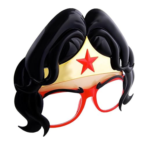Sun-staches Wonder Woman Sunglasses | Superhero Mask Costume Accessory | UV400 | One Size Fits Most