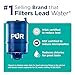 PUR Plus Faucet Mount Water Filtration System with Lead Reducing Mineral Core Filter, Attaches to Kitchen Sink, Horizontal, Brass, PFM410F