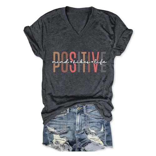 Image of Women T-Shirt Women's Funny Graphic Print Short Sleeve T Shirt Comfortable Casual Crew Neck Tee with Unique Design (Grey, XXL)