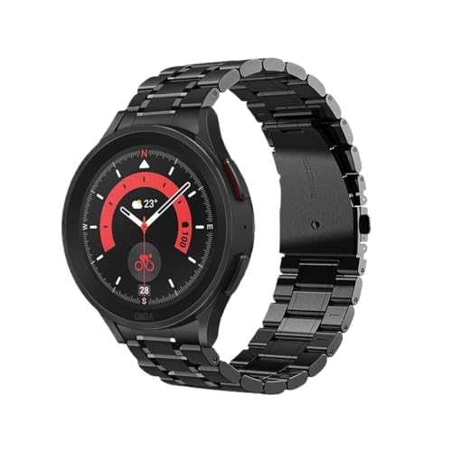 ���Ԃ̂Ȃ��X�e�����X�X�`�[���X�g���b�v�́A�ɓK������Samsung Galaxy Watch 6 /5 Pro/45mm/44mm/40mm/6/4 Classic /47mm/43mm�ɓK�����܂��B(Black1,For galaxy Watch 4 C