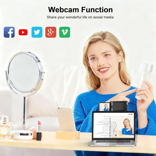 Appareil Photo Numérique 4K, 64MP Autofocus Camera Vlog 18X Digital Zoom avec Écran Rotatif 270°, Appareil Photo Compact avec Carte 32GB et 2 Batteries pour Débutants et Adolescents – Image 6