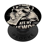 Mon Hamster a Mangé Mes Devoirs – Blague Drôle PopSockets PopGrip Adhésif