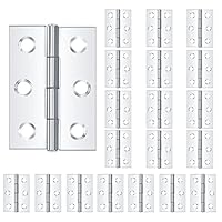 20 Stück Scharniere Edelstahl, Türscharniere mit Montagebohrungen, Steckverbinder Klavierband Scharniere Klappbar für Schrank Tür Möbel