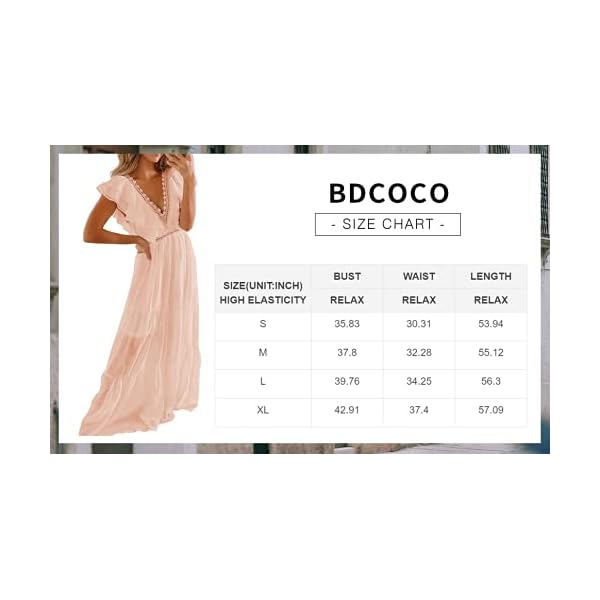 Bdcoco-Womens-V-Neck-Floral-Lace-Wedding-Dress-Short-Sleeve-Bridesmaid-Evening-Party-Maxi-Dress Bdcoco Womens Plunge V Neck Lace Maxi Dress Short Sleeve Cocktail Party Wedding Dresses White