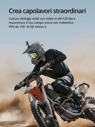 DJI Action 2 Dual Screen Combo, Action Cam 4K con Modulo di Alimentazione, FOV di 155°, Supporti Magnetici, Tecnologia di Stabilizzazione - Image 4