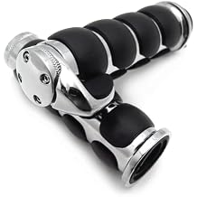 SMT-Rubber Hand Grips 1" Pair Compatible with H-D Softail Fat Boy FLSTF Motor [B00VBOLZZ8]