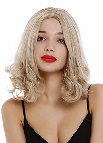 WIG ME UP - YZF-4369-1 Lady Wig short Bob Longbob straight but curled tips middle parting blond mix, blond mix (16/26/613B)