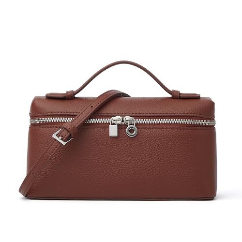 Image of DORIS&JACKY Small Leather Crossbody Bag for Women Designer Mini Top Handle Clutch Phone Bag with Adjustable Shoulder Strap