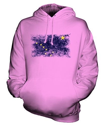 Sweat Alaska motif drapeau délavé pull unisexe aux finitions soignées pour homme et femme