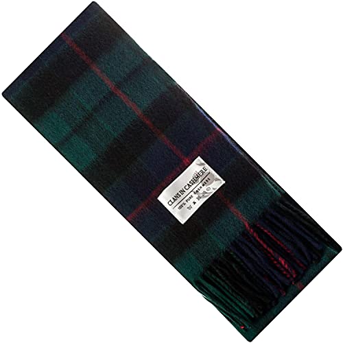 Écharpe de clan en cachemire Morrison Green Modern pour homme et femme