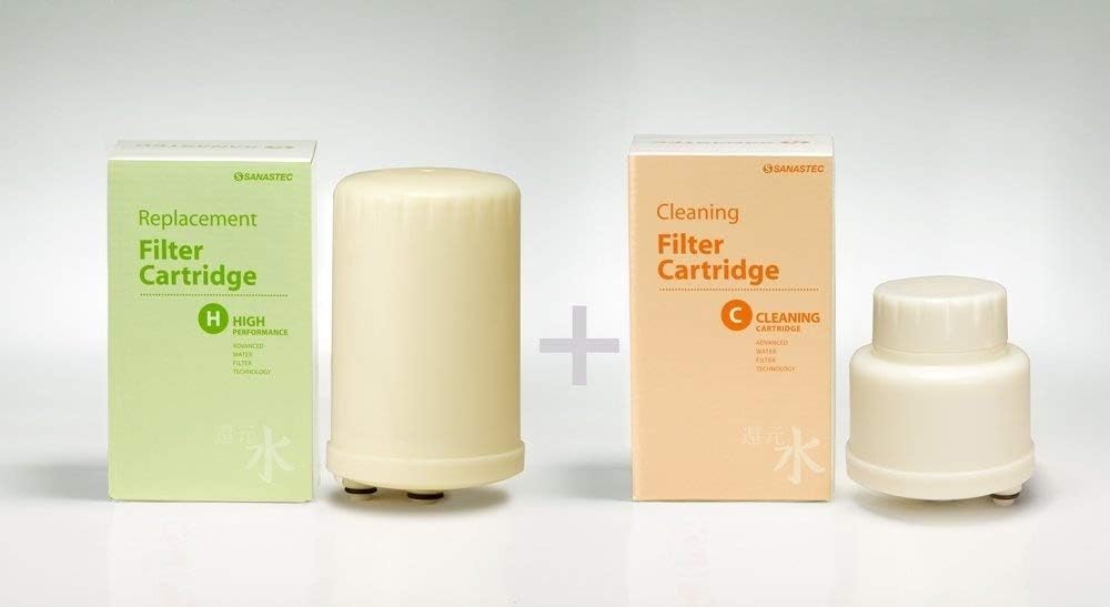 Combo Special: High Performance Water Filter Replacement & Reusable Cleaning Cartridge- HG Type Water Ionizer (Please See Product Images to Verify The Filter Type) Made in USA