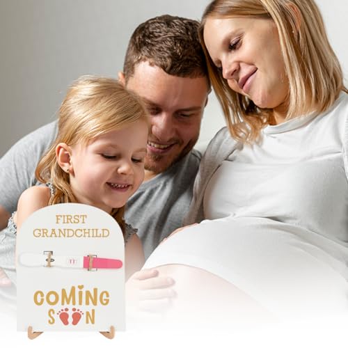 Image of Pregnancy Announcement for Grandparents Promoted To Grandparents Pregnancy Reveal Gift for Parents Grandparents Grandma Grandpa Test Keepsake Wooden Sign
