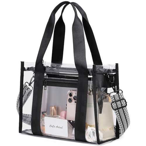 Bolso transparente grande con bolsas internas para eventos