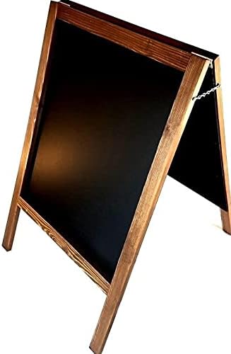 Waterproof Dark Oak Chalkboard A Board Frame Pavement Sign Blackboard 800mm x 500mm Double Sided