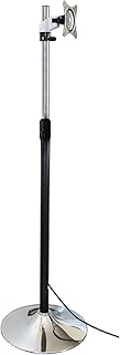 Monitor Arm Mount Floor-Standing Monitor Stand 13"-27" Mobile Monitor Mount Stand with Round Base Height/Tilt/Rotation Adjustable Monitor Mount, VESA 100x100mm for TV, LCD and Computer Monitor