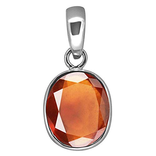 Pendentif grenat hessonite de 5,47 carats et alliage précieux ashtdhatu