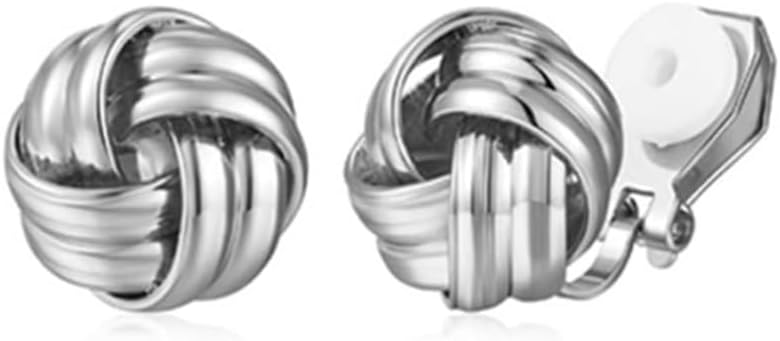 Aloha Earrings Twisted Knot Clip On Stud Earrings