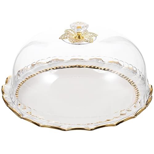 Zerodeko Alzata Decorativa Per Torte In Porcellana Bianca Alzatina Per Cupcake Con Coperchio A Cupola In Espositore Da Dessert Per Feste Piatto Da Portata Piatto Di Frutta Con