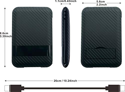 Cable-Card USB C to C Charging/Data Transfer Cable with 3 Connectors Adapter Type C to USB A/Micro USB/Light 8P Adapter Compatible with iOS/Micro USB and Type-C Devices