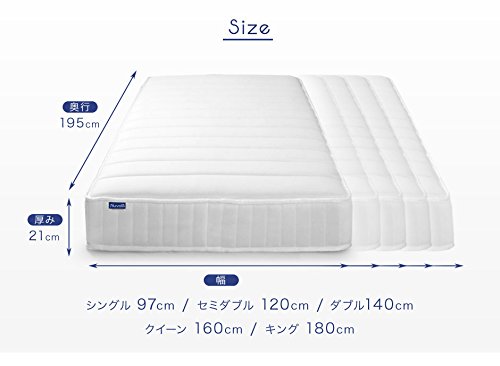 Amazon｜タンスのゲン Nuvola ポケットコイル マットレス 厚み21cm
