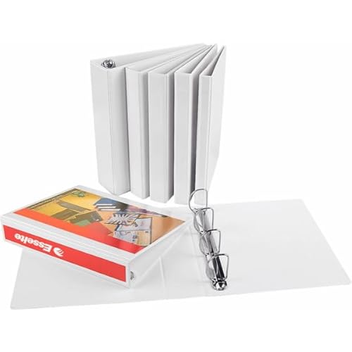 Esselte 49700 Ringbuch Praesentation, mit Taschen, A4, 4 Ringe 16 mm, weiss